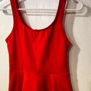 Red Express Peplum on the top with zipper detail